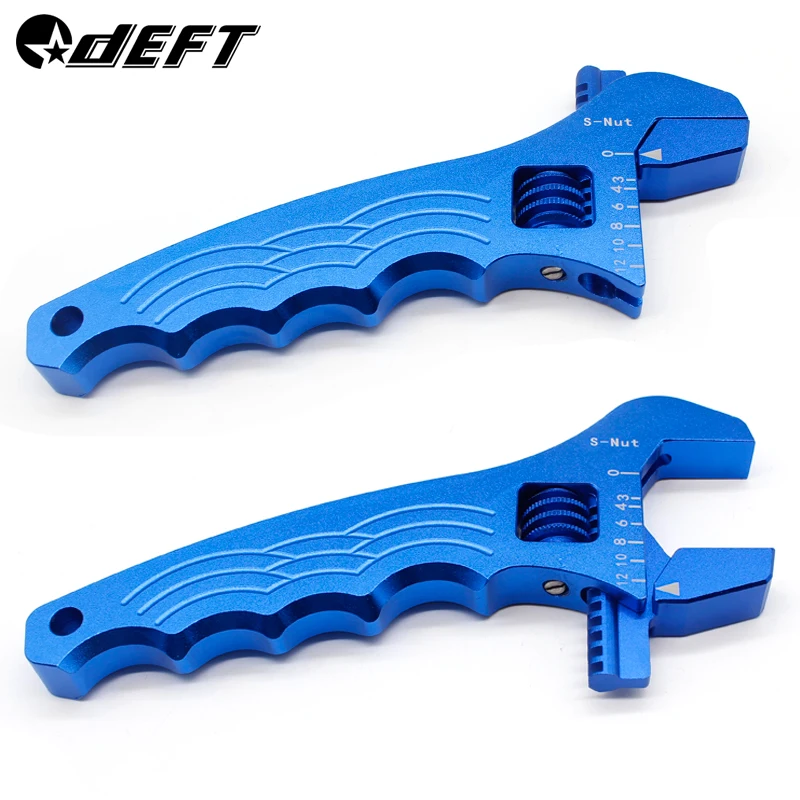 

DEFT Aluminum Bayonet Adjustable Wrench Fitting Tools Spanner AN3-AN12 Spanner Nut Bifunctional Anodized Spanner Auto Tools