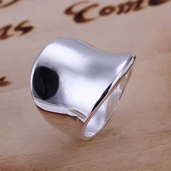 Size 6-10 fashion women Silver color Rings for women Mens wedding design Jewelry pretty nice Holiday gifts stamped , JSR052