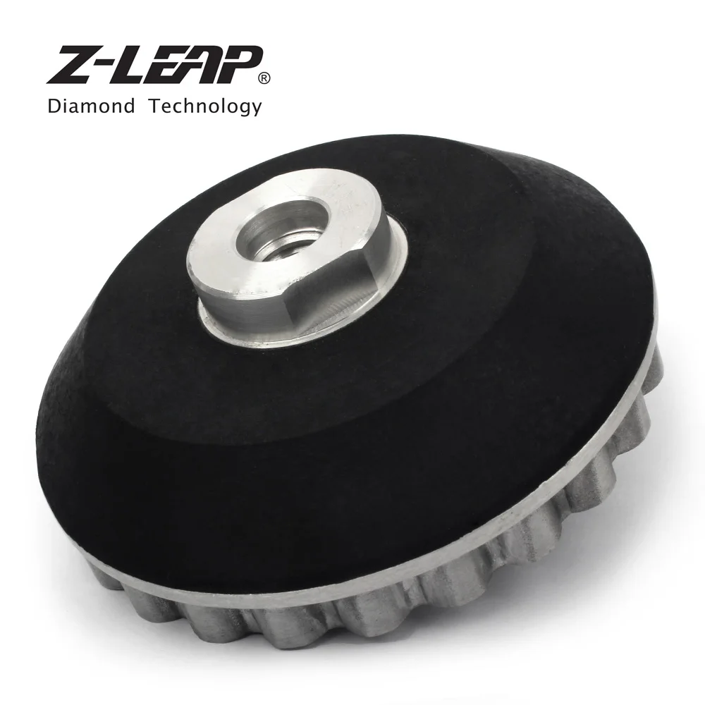 Z-LEAP 4 "Snail Lock Backer Pad ขอบขัด Pad อะแดปเตอร์ Backer Hoder ด้ายยางอลูมิเนียม M14 หรือ 5/8-11