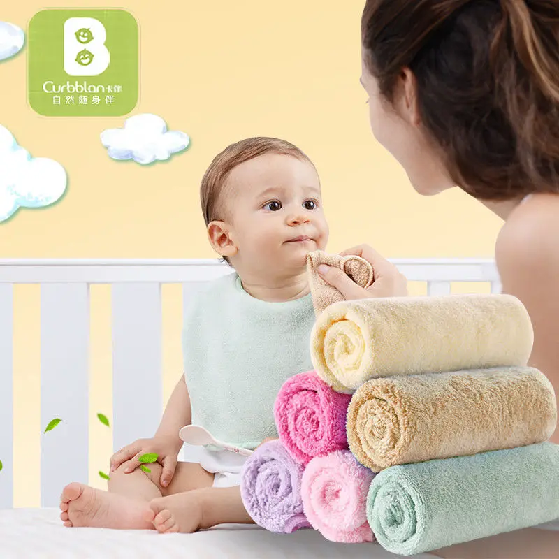 

Curbblan Baby Bath Towel For Kids Baby Handdoek 6pcs/lot 28*28cm Gift Small Face Towels Set Hooded Baby Microfiber Muslin Towel