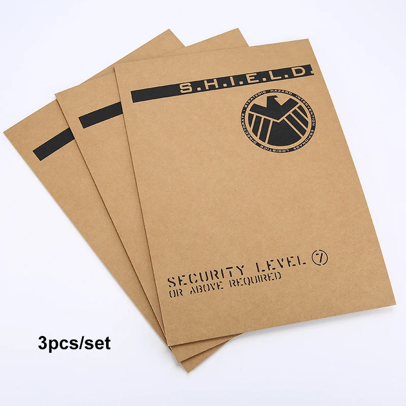 Agents of SHIELD a4 document Kraft file Folder shool archive paper folder office file Bag Stationery Accessory Cosplay