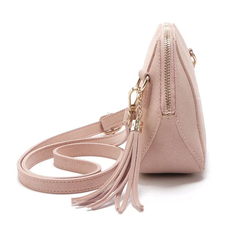 REPRCLA Fashion Matte PU Leather Shoulder Bags Candy Color Shell Women Messenger Bags Crossbody Tassel Ladies Bag Handbags