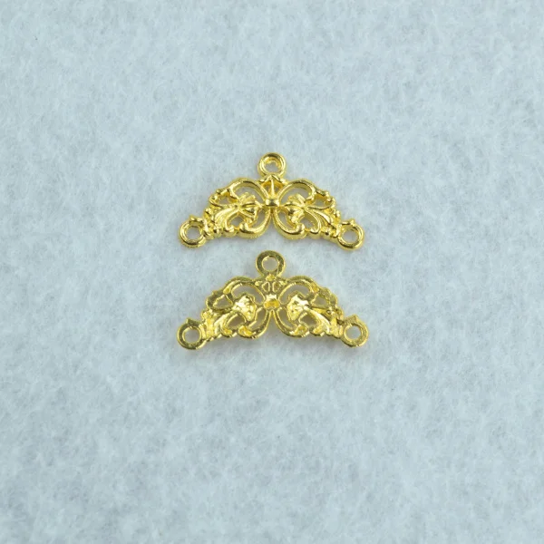 30pcs  Gold color Hollow connector Charms Necklace Pendant Bracelet Jewelry Making Handmade Crafts diy Supplies 26*14mm G105
