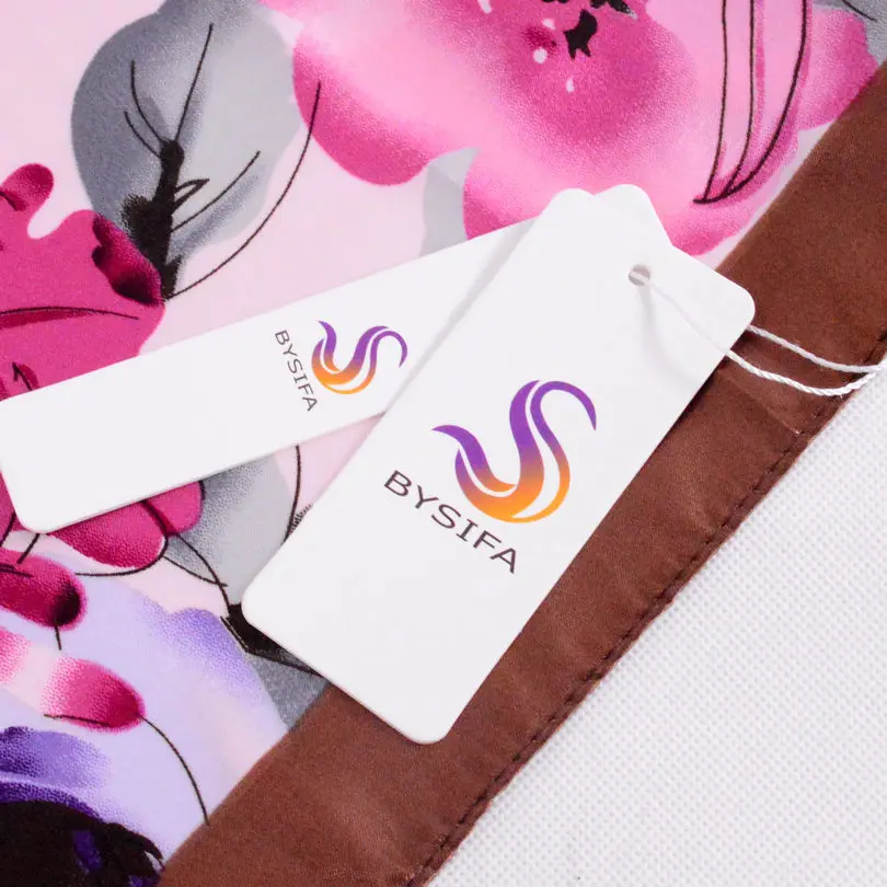 [BYSIFA] Ladies Sweet Pink Purple Square Scarves Autumn Winter Satin Scarves Muslim Headscarves 90*90cm Crepe Satin Silk Scarf