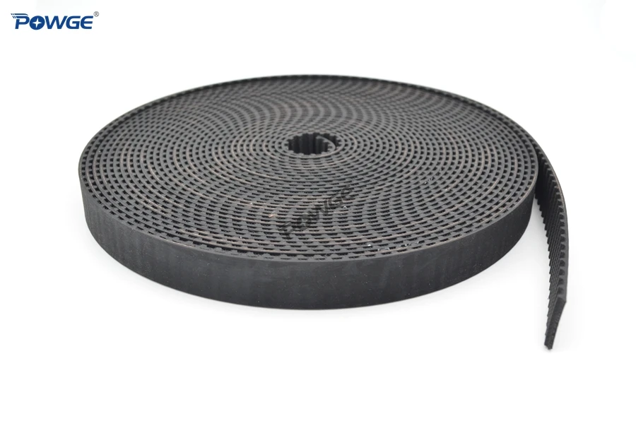 POWGE Trapezoid XL Open Synchronous Timing belt XL-037 XL-050 Rubber Neoprene fiberglass width 6.4/ 7.9/9.4/12.7/15/20mm Pulley