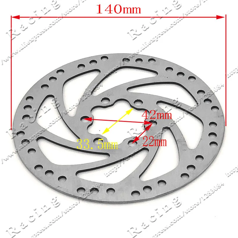 140 34mm Disc Brake Rotor Stainless Steel Bike Disc Brake Rotor 6 Bolts for Most Bicycle Road Bike Mountain Bike