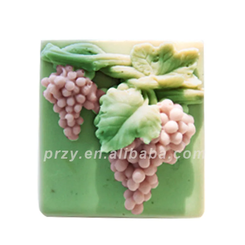 DIY Handmade Tools / Silicone Soap Mold Arts Fruits Grape Shape Fondant Molds For Cake Decorations Aroma Stone Molds Moulds PRZY