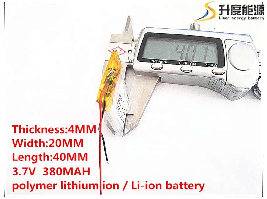 5pcs [SD] 3.7V,380mAH,[402040] Polymer lithium ion / Li-ion battery for TOY,POWER BANK,GPS,mp3,mp4,cell phone,speaker