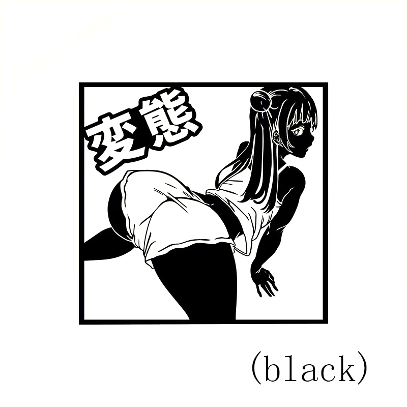15*15.5Cm Anime Sexy Meisje Auto Sticker Autocaravana Camper Auto Accessoires Grappige Pute Onzedelijk Anime Ecchi Vinyl Decal