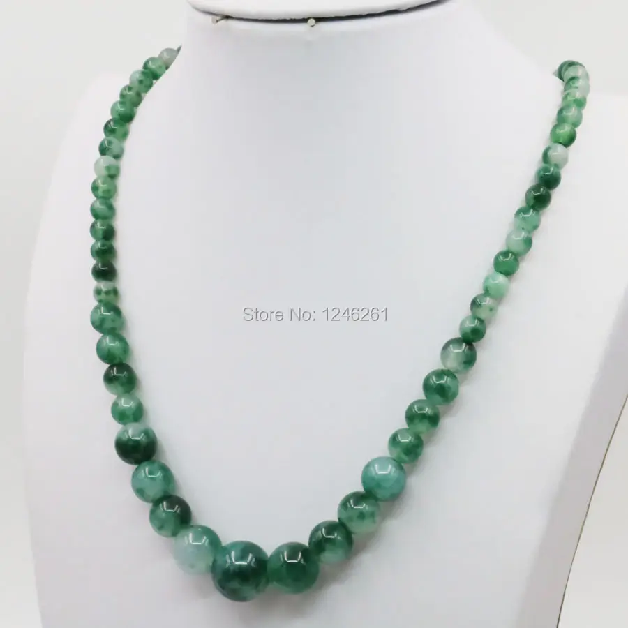 6-14mm Flower Green Sugilite Necklace Chain Earring Sets Round Beads Jewelry Party Gifts Ornaments 18inch Lucky Natural Stone