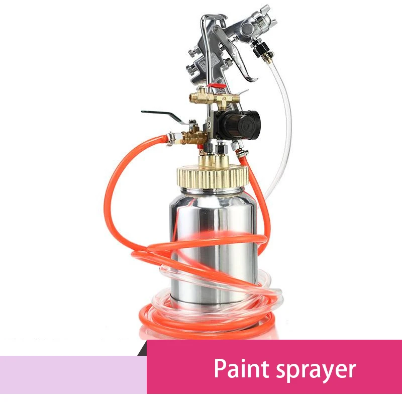 2L Water-in-water paint tank with spray gun for painting Latex paint stone paint Pressure tank ejection gun