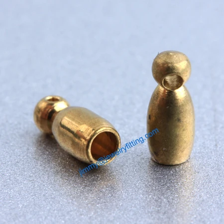 

Jewelry Accessories Raw Brass end cap crimp beads cap end beads End caps for laether cord 3*7mm