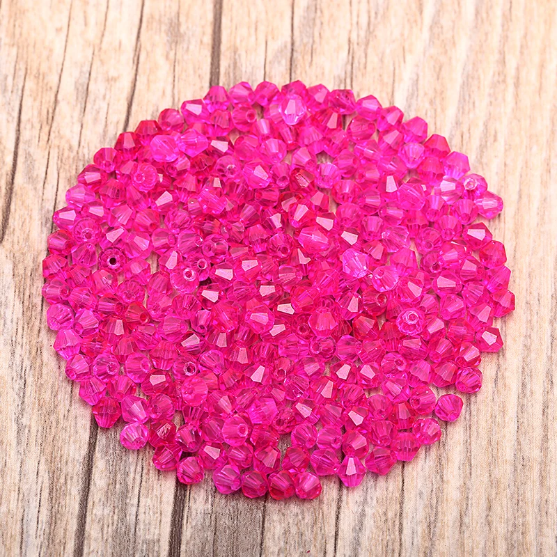 Rose Color 100pc 4mm Austria Crystal Bicone Beads 5301 Glass Bead DIY Bracelet Jewelry Making Accessories S-16