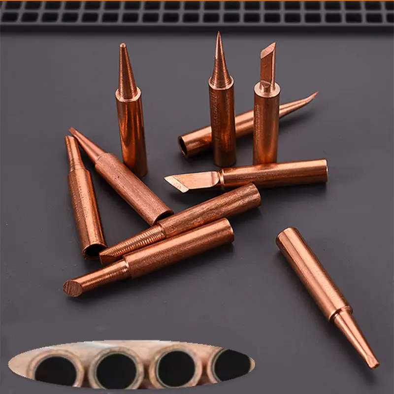 10pcs/lot Pure Copper 900M-T Soldering Iron Tip Lead-free For Hakko Soldering Rework Station Soldering Tips