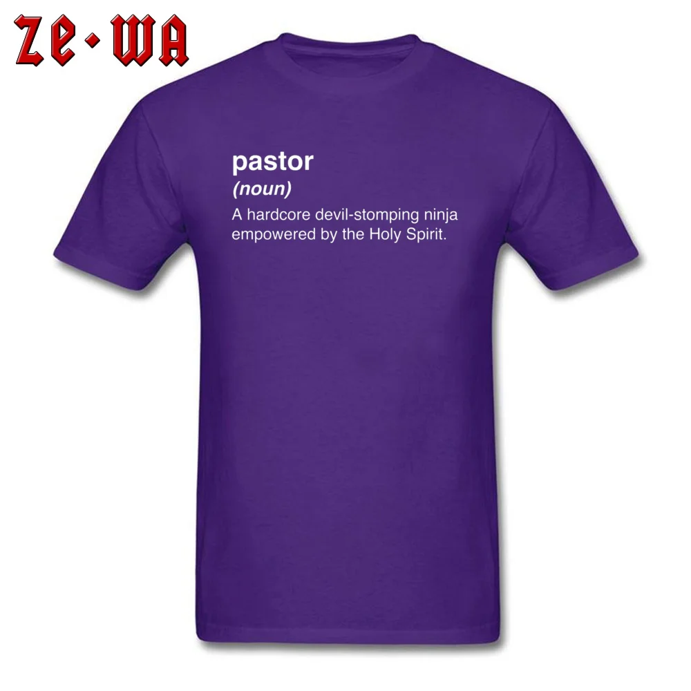 Tops & Tees Men T Shirt Funny Pastor Definition Tshirt Hardcore Devil-stomping Ninja T-shirt Holy Spirit People Cotton Clothing