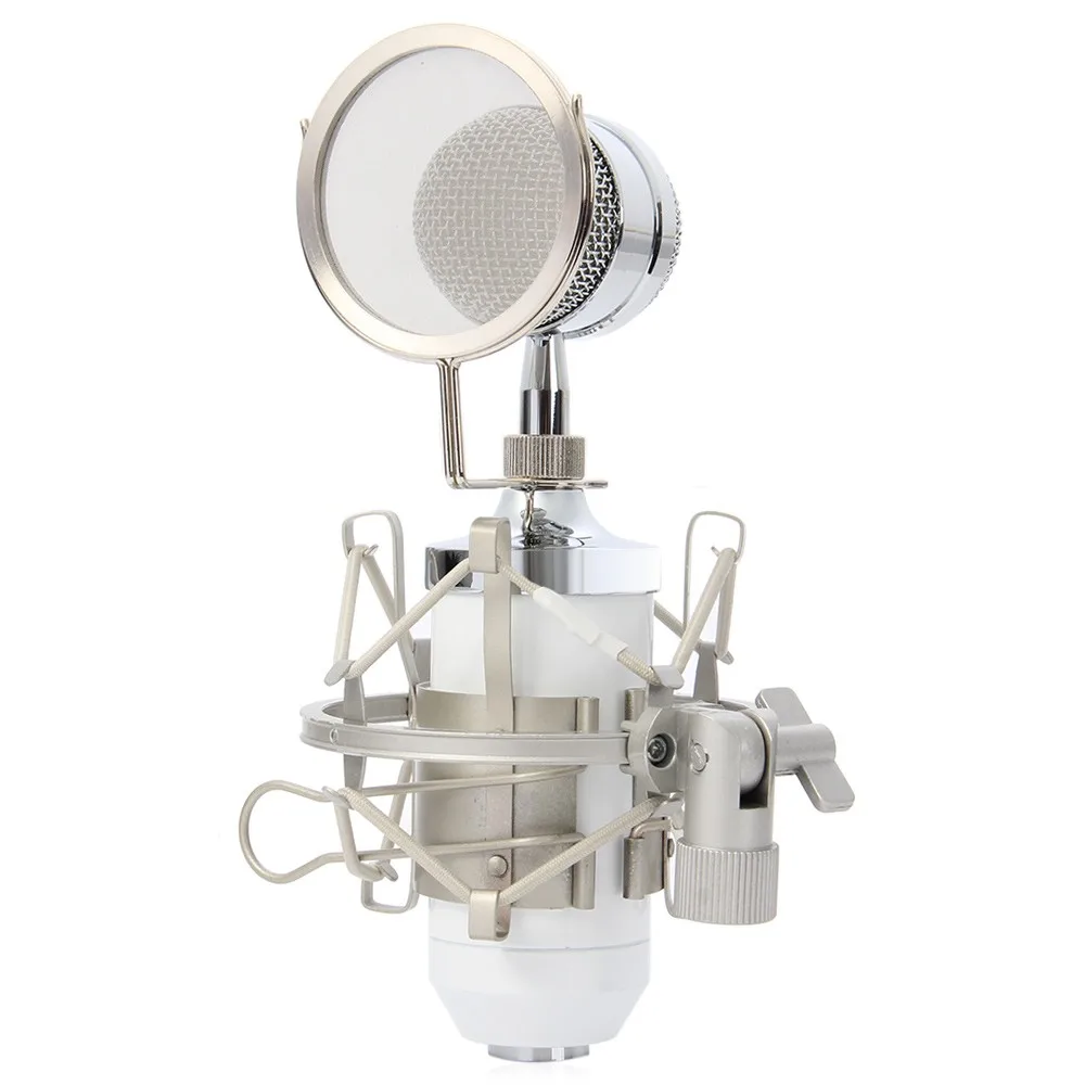 

BM8000 karaoke microphone studio condenser mikrofon mic with Pop Filter Radio Braodcasting Singing Recording computer bm-8000