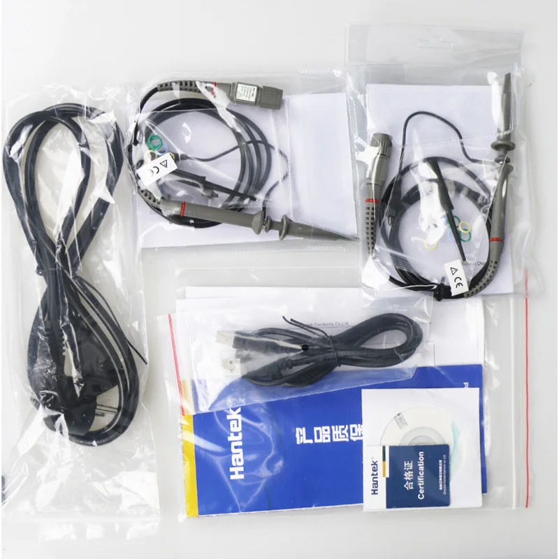 Spedizione ücretsiz Hantek DSO5102P راسم ذبذبات تخزين رقمي 100 ميجا هرتز 2 Canali 1GSa/s 7 بوصة TFT LCD