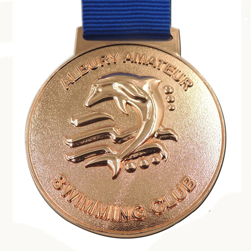 Customized 3D Logo Gold Gymnastics Theme Award Medals