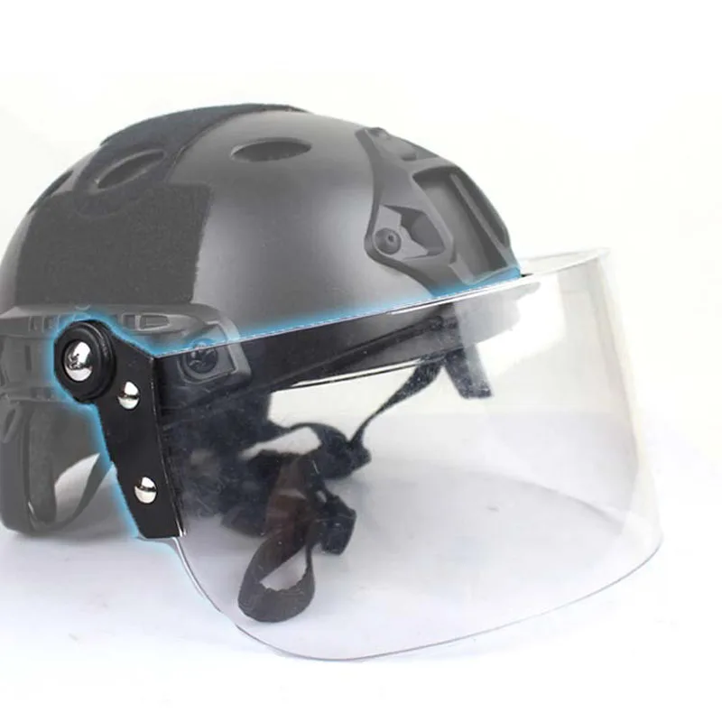 Outdoor Tactical Fast MICH AF Helmet Vintage Durable Windscreen Lens Guide Rail Connected Mask CS Face Protective lens