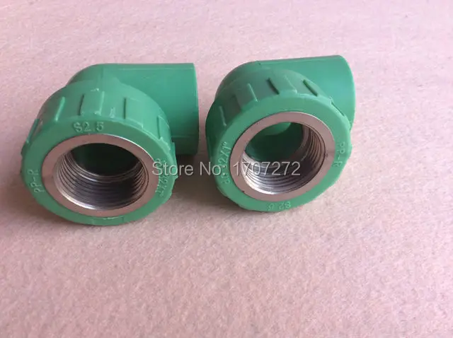 شحن مجاني (2 قطعة/الوحدة) اللون الأخضر 32X1 "PPR أنثى الكوع الموضوع أنابيب المياه المناسب لأنابيب المياه