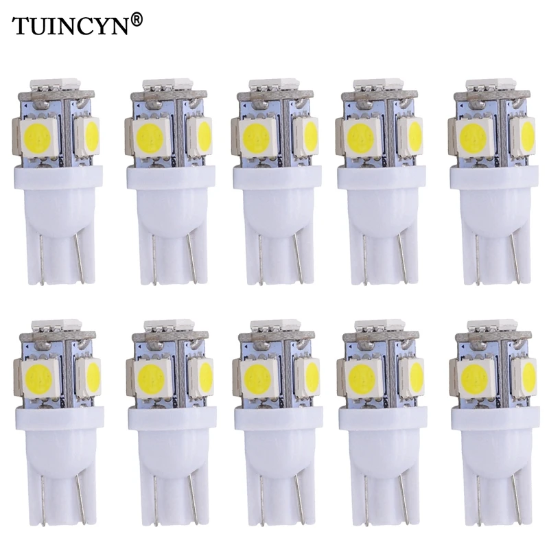 

TUINCYN 10PCS Led Car Lampada Light T10 Super White 194 168 w5w T10 Led Parking Bulb Auto Wedge Clearance Lamp DC 12v Red Orange