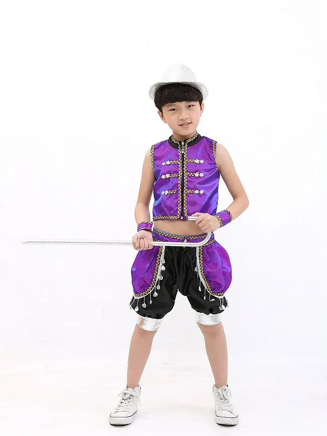 

Children private magic show clothing stage performance jazz dance June 1 children's dance suit jazz dance costumes purple dress