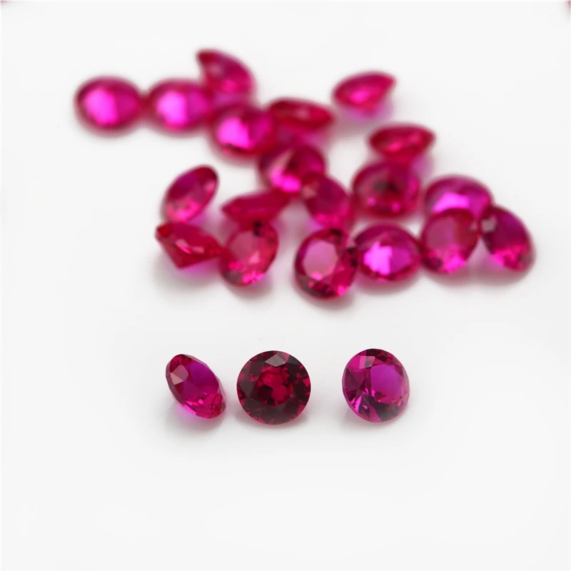 50PCS Per Colors Total 600pcs 12Color Birthday Stone Round Loose Cubic Zirconia Gemstone Synthetic Corundum5# Spinel113#