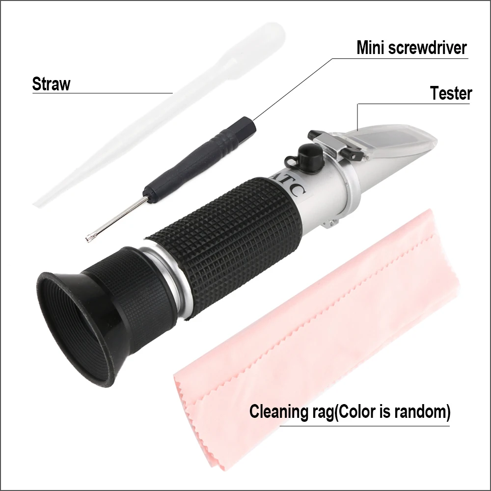 RZ Refractometer Sugar Meter Salinity Nacl Tester Portable Saccharimeter Brix 0-32% Salinity 0-28% Handheld Hydrometer