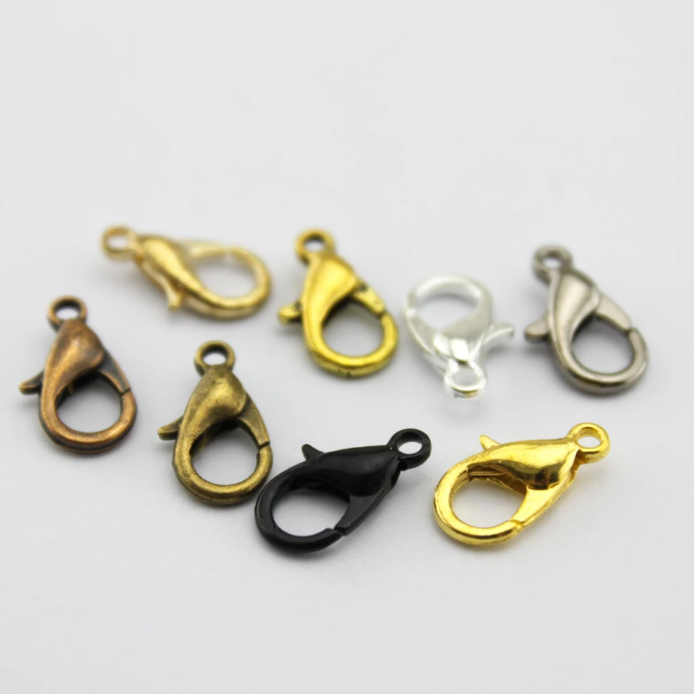 ZEROUP 50pcs Lobster Clasp Hooks for Necklace Chain Multicolor Clasp DIY Accessories Supplies for Jewelry Findings