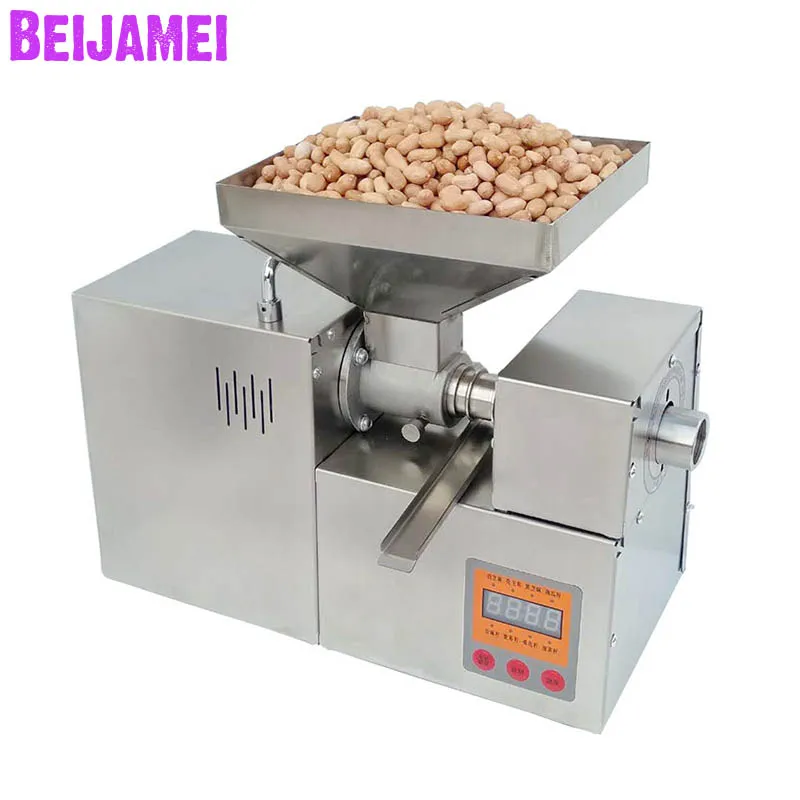 

BEIJAMEI High efficiency electric fresh oil press stainless steel commercial peanut oil presser machine