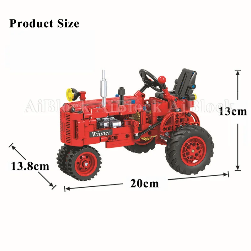 302 Pcs Bricks Classical Tractor Truck Car Model Building Blocks Boy Birthday Present Kids Gifts Toys For Children