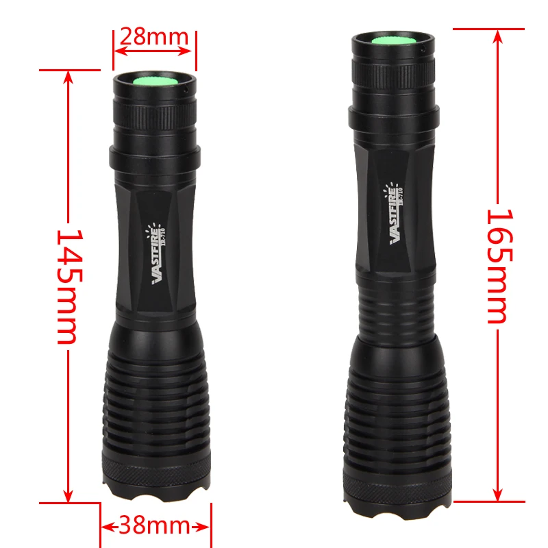 VASTFIRE 줌 가능 LED 적외선 940nm IR LED 야간 투시경, 적외선 방사 초점 손전등, 전술 사냥 토치, 10W