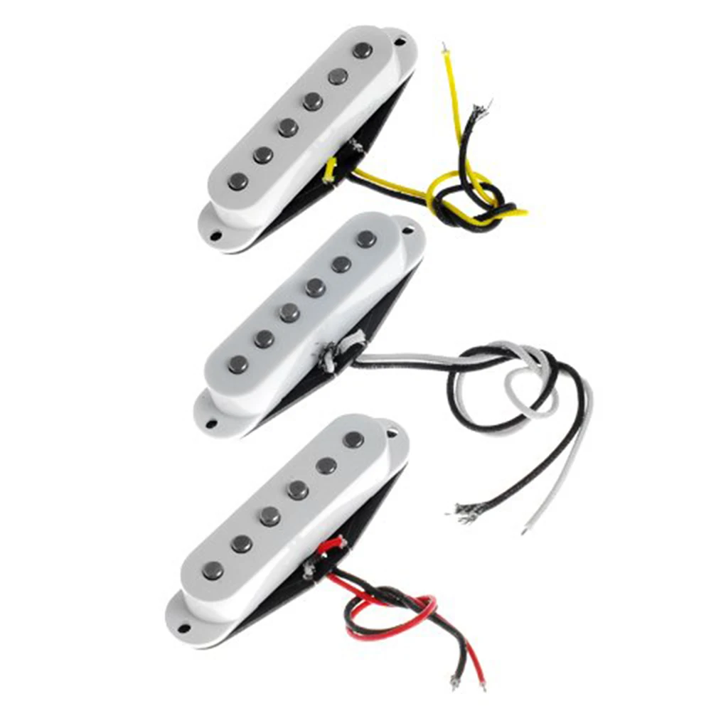 

3Pcs/set Electric Guitar Single Coil Pickups White Neck Middle Bridge Guitar Accessories Parts Pick Up