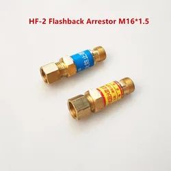 火炎発生器チェックバルブm16 * 1.5タイプHF-2,ガス溶接,切断トーチ,酸素圧力レギュレーター用,1ペア