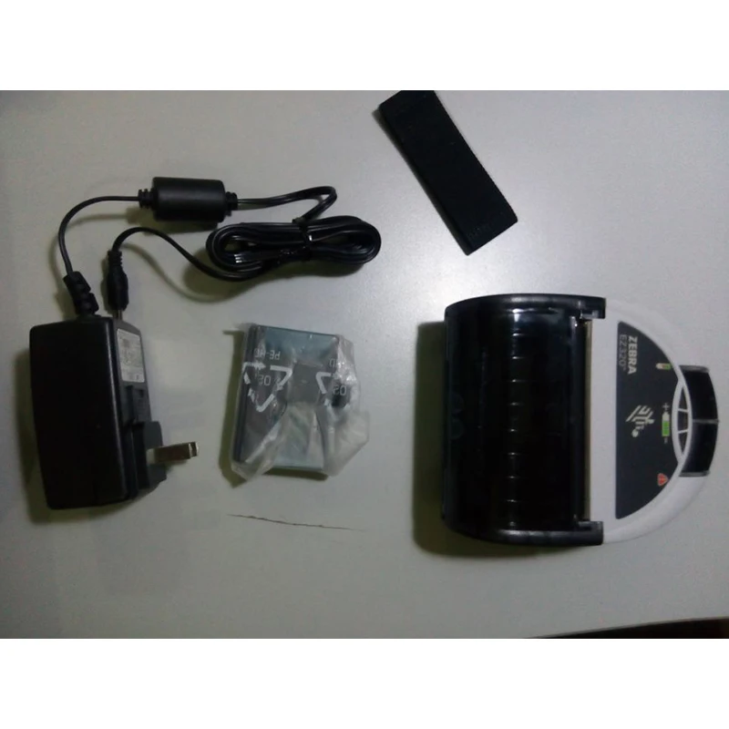 Imagem -06 - Zebra-mini Portátil Impressora de Etiquetas Térmica Impressora de Recibos Bluetooth Ez320 Código de Barras Móvel 80 mm