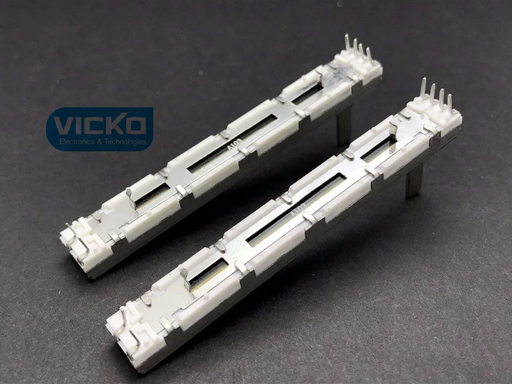 Behringer Misturador Fader Soundcraft Reta do Eixo de Slide Potenciômetro 15 mm Interruptor Branco 7.5 Centímetros 75 mm A10k A10kx2 Dupla vk 100 Pcs