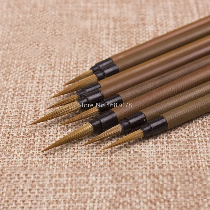 3pcs Hook Line Fine Paint Brush Chinese Calligraphy Brush Pen Plastic Shaft Paint Brush Art Stationary Oil Painting Brush