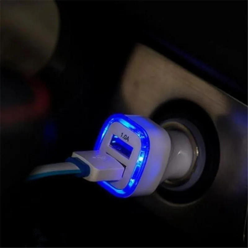 Mới Đa Năng Sạc Điện Thoại Di Động 2.1A LED USB Dual 2 Cổng Nóng Adapter Ổ Cắm Sạc Trên Ô Tô Cho Iphone/Samsung/HTC