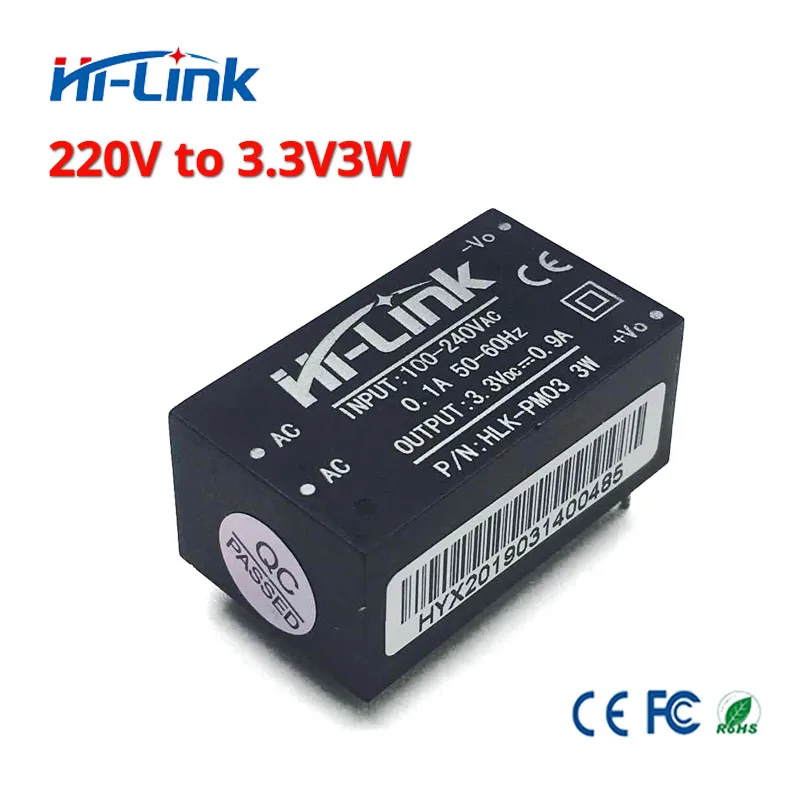 

2pcs/lot AC DC Power Supply Module HLK-PM01 HLK-PM03 HLK-PM12 HLK-PM24 220V to 5V/3.3V/12V/24v Step Down Intelligent Switch