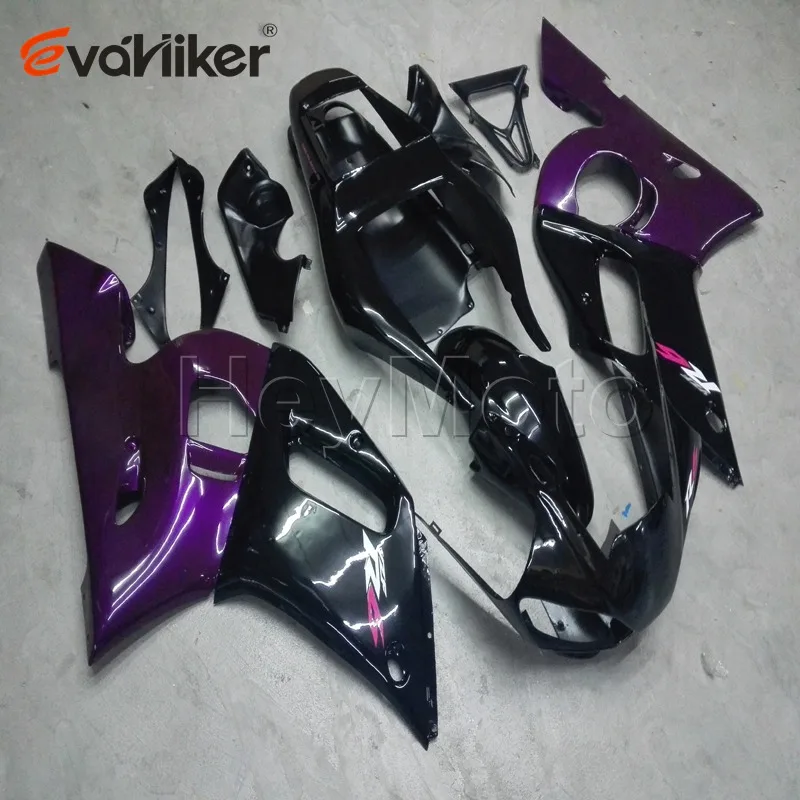 motorcycle Fairing hull for YZFR6 1998 1999 2000 2001 2002 purple black YZF R6 98 99 00 01 02 ABS plastic panels kit H3