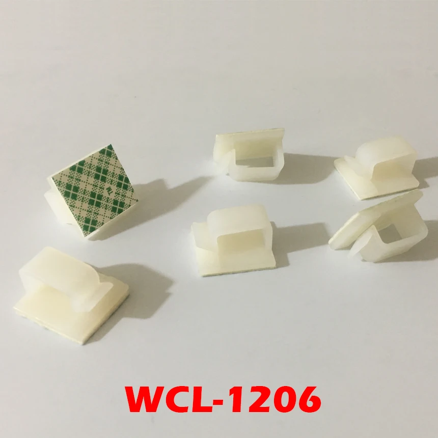 22pcs White WCL-1206 15.8x15.9 15.8*15.9 Nylon Plastic Self Adhesive Wire Fixed Mount Clamp Seat  Network Cable Clip