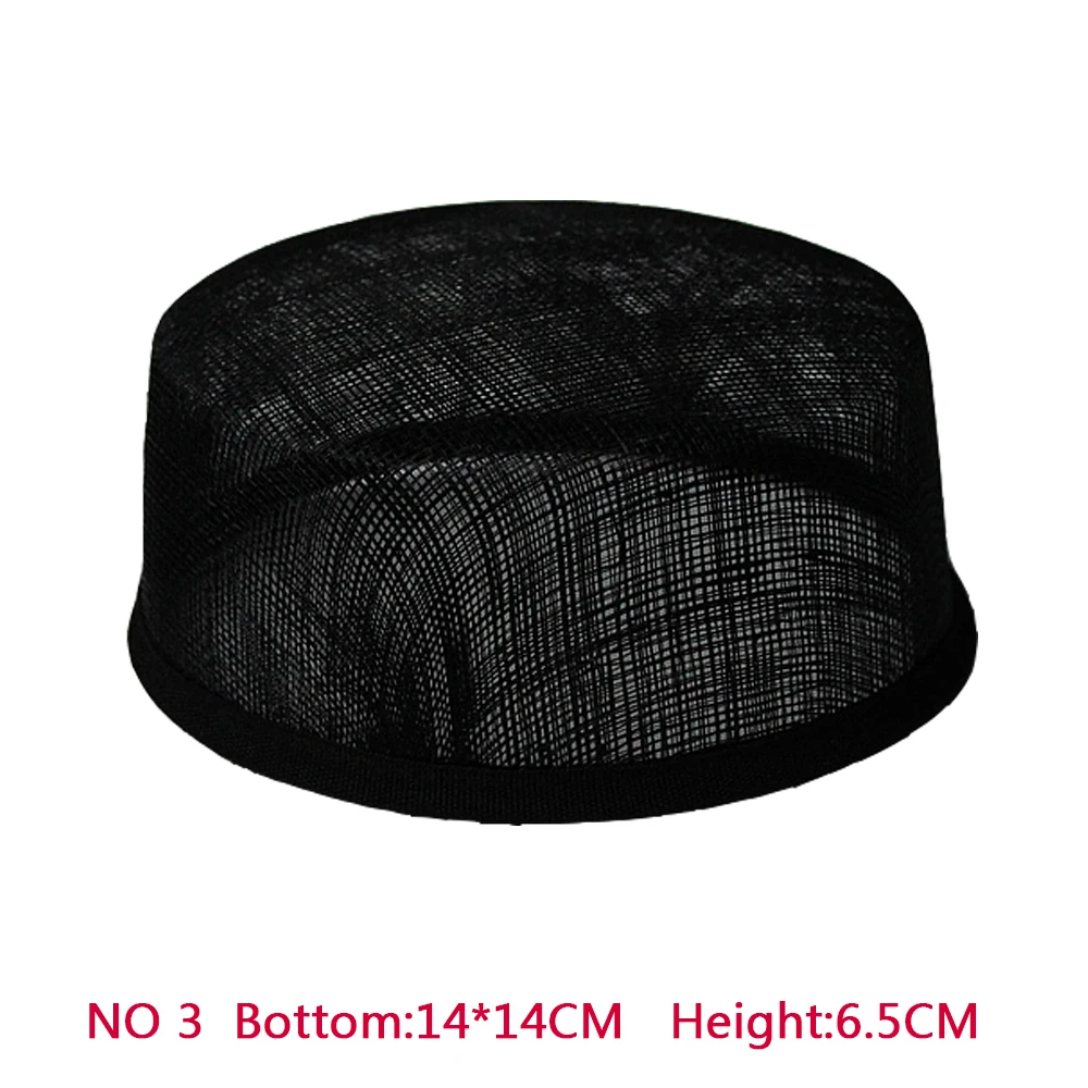 14*14cm Sinamay Round Base Millinery Pillbox Base Hat Form For Women 10pcs/lot #3Color