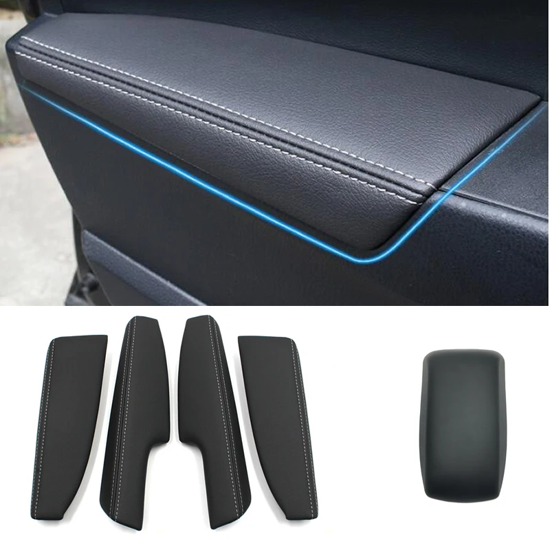 Auto leather Centeral Arm Rest Cover door armrest cover for toyota corolla 2014-2017 car styling