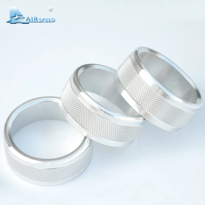 

3pcs for Subaru Forester XV 2013 2014 2015 Car-styling Metal Car Air Condition Knob Rings AC Switch Trim Covers Refit