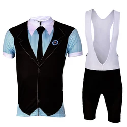 gentleman style cycling jersey summer men cycling clothing ropa ciclismo maillot Cycling Sets gel pad