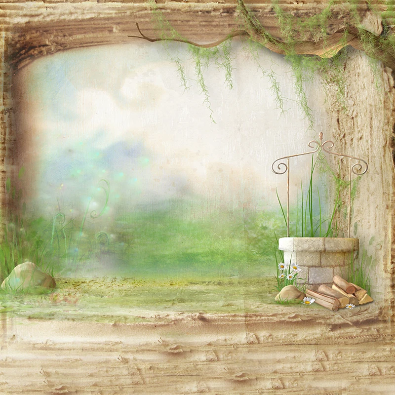 Allenjoy 사진 배경 시골 원더 랜드 초원 잔디 어린이 전문 photophone 크리스마스 사진 배경