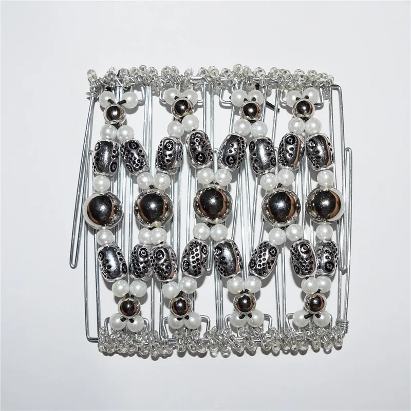 

Pearl and silver metal comb girls women lady wedding pary best gift magic comb 10pcs /lot