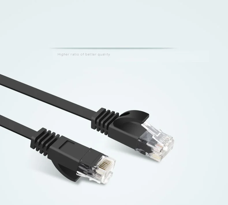 

1 м 3 фута Чистый медный провод CAT6 плоский UTP Ethernet сетевой кабель RJ45 патч LAN кабель черный белый цвет