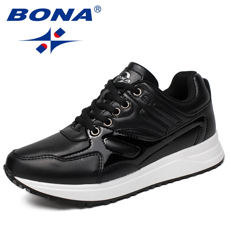 BONA-zapatillas de correr para mujer, zapatos atléticos con cordones, ligeros y rápidos, para correr al aire libre, novedad