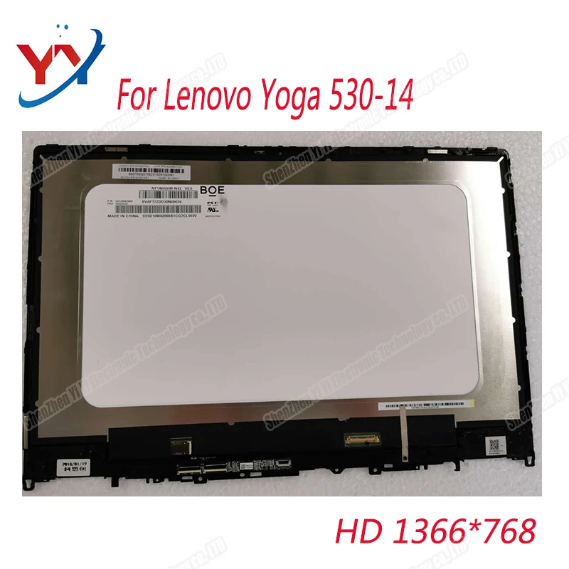 14.0'' HD LCD For Lenovo YOGA 530-14IKB 81H900 YOGA 530-14ARR 14